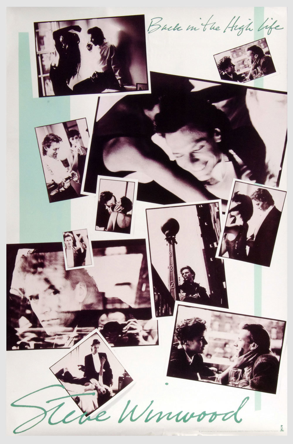 Steve Winwood Poster 1986 Back In The High Life Album Promotion