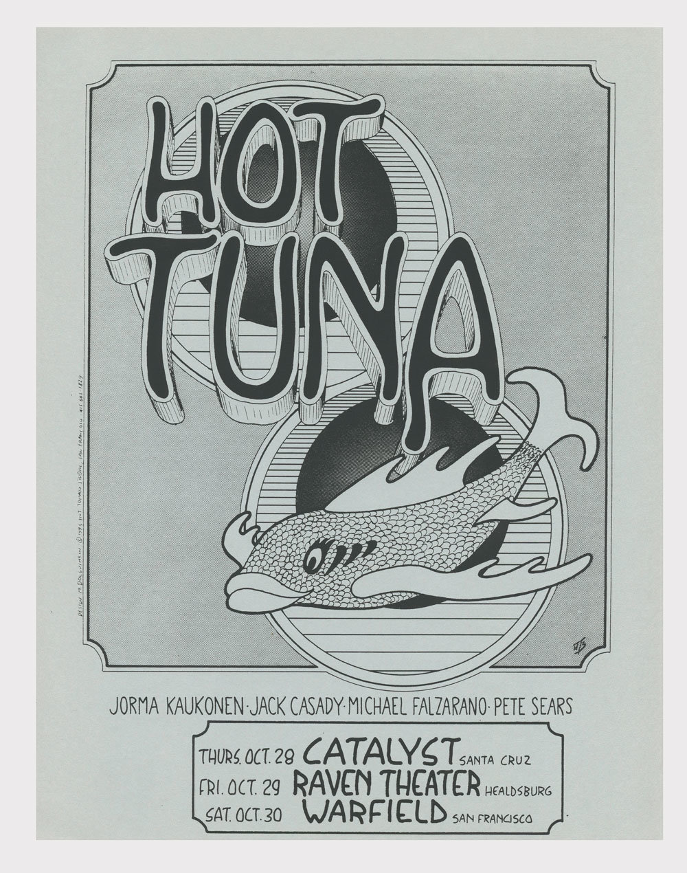 Hot Tuna Handbill 1993 October 30 The Warfield Theatre San Francisco