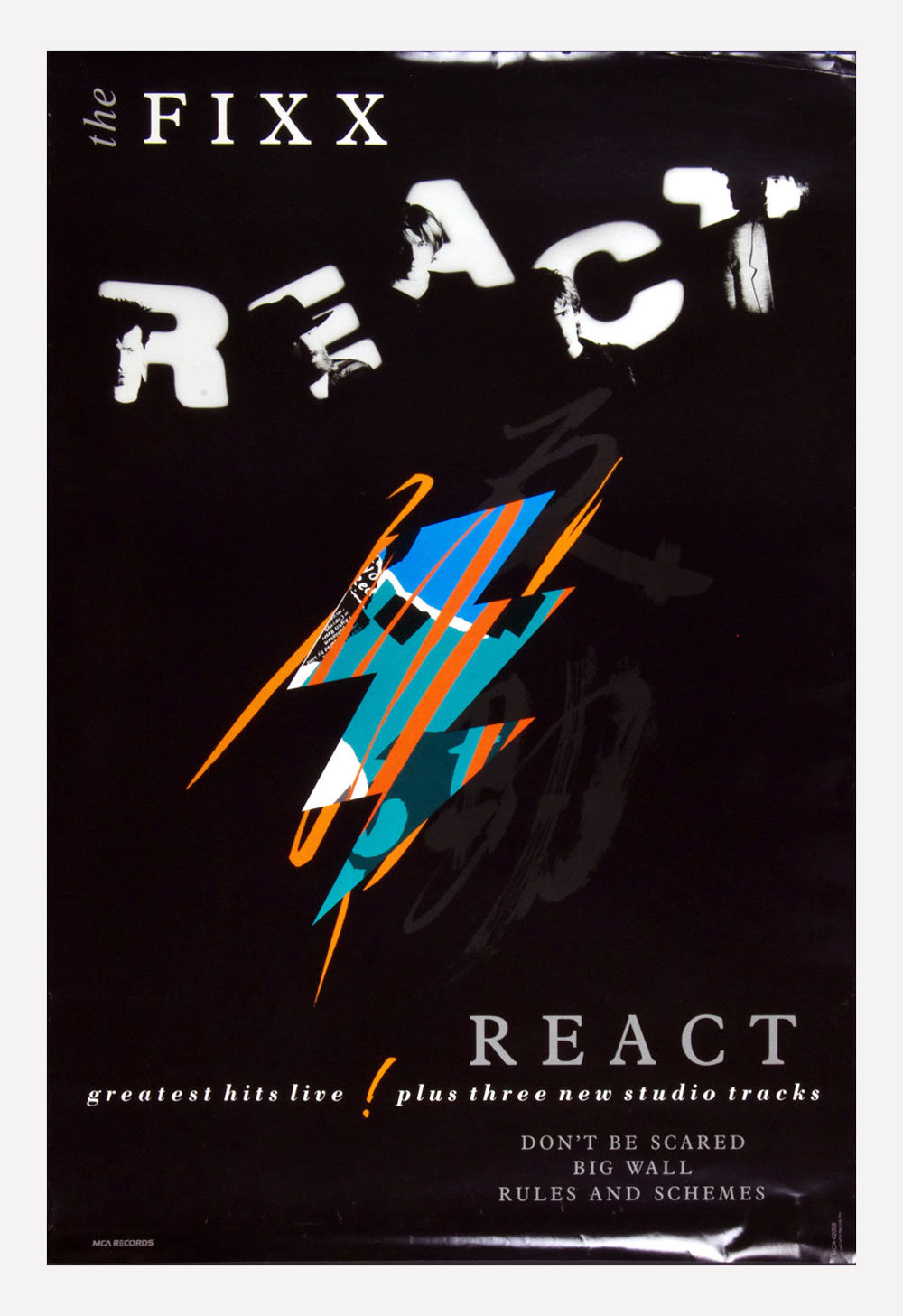 The FIXX Poster 1987 React Album Promotion