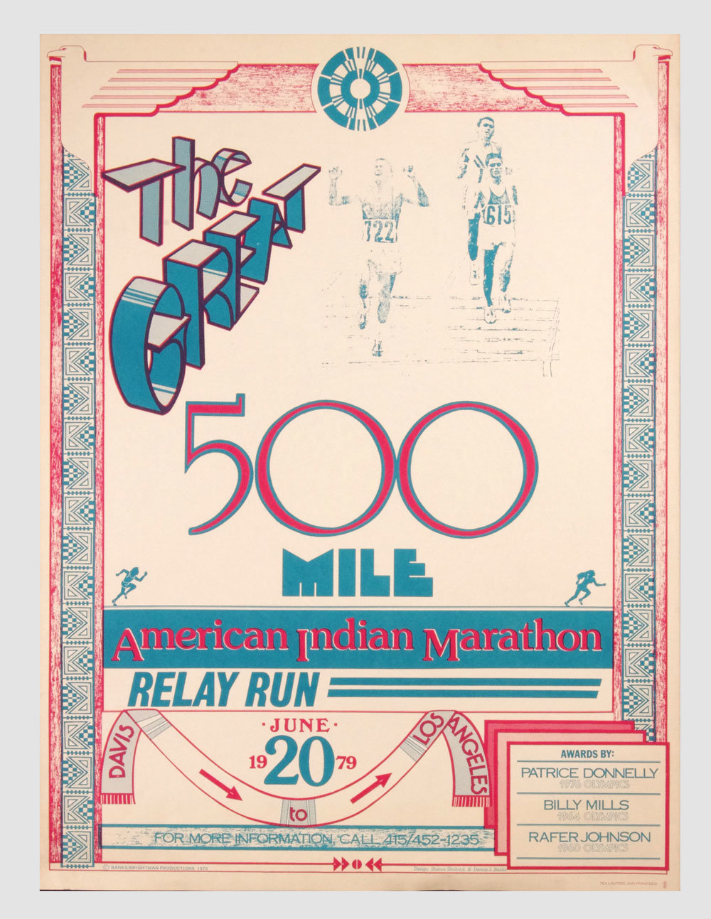 The Great 500 Mile American Indian Marathon Poster 1979 Sharon Skolnick