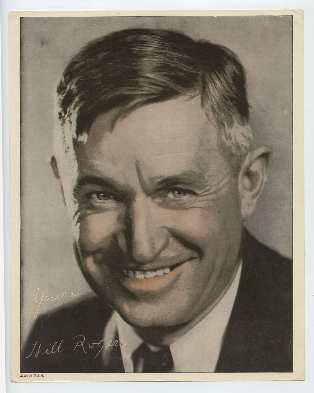 Will Rogers Photo Print 1931 Publicity Promo Original Vintage