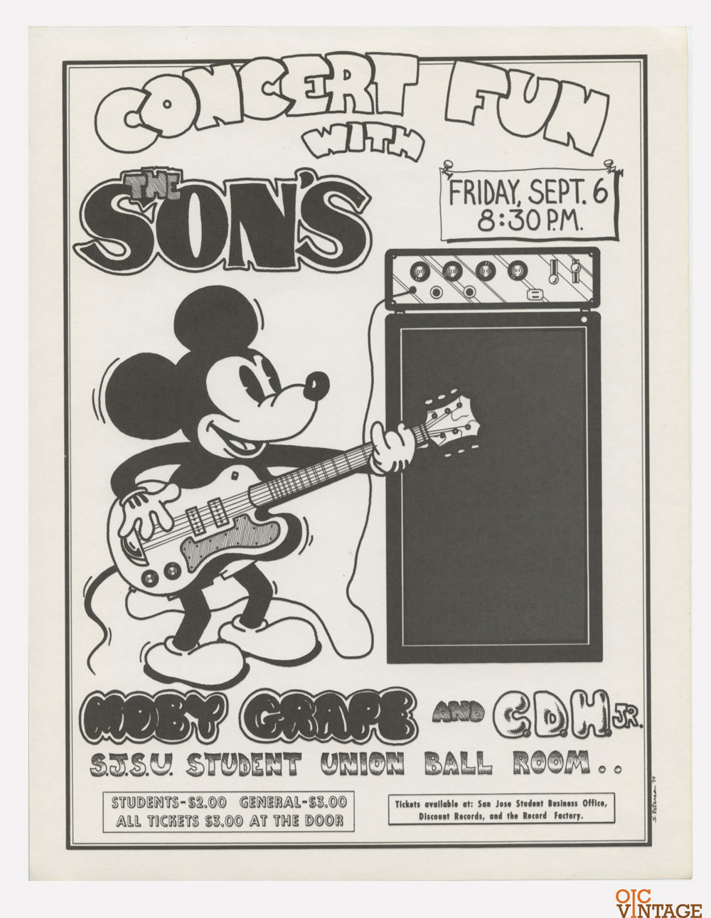 Sons of Champlin AKA the Sons' w/ Moby Grape1974 Sep 6 San Jose State University