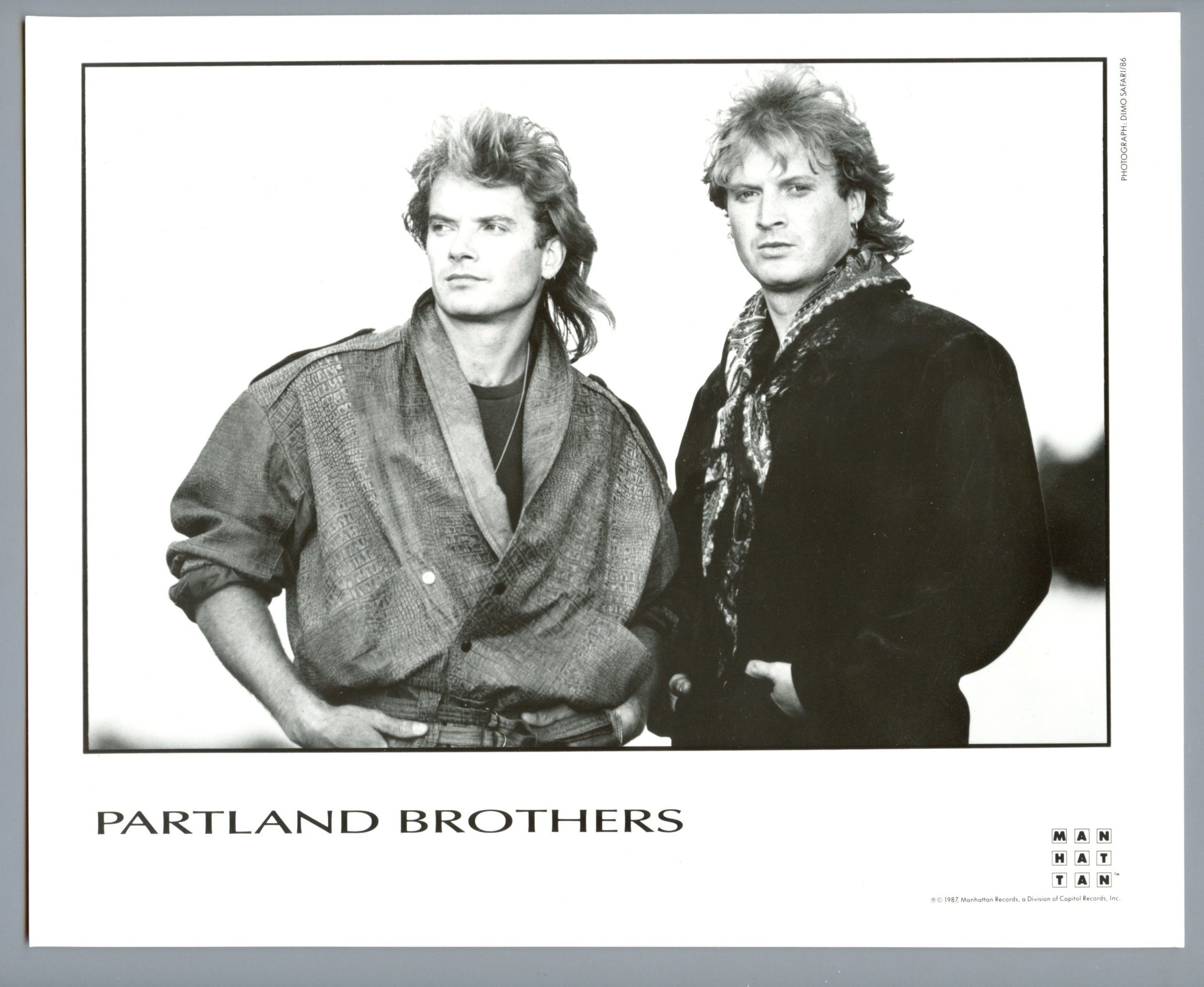 The Partland Brothers Photo 1980s Manhattan Records