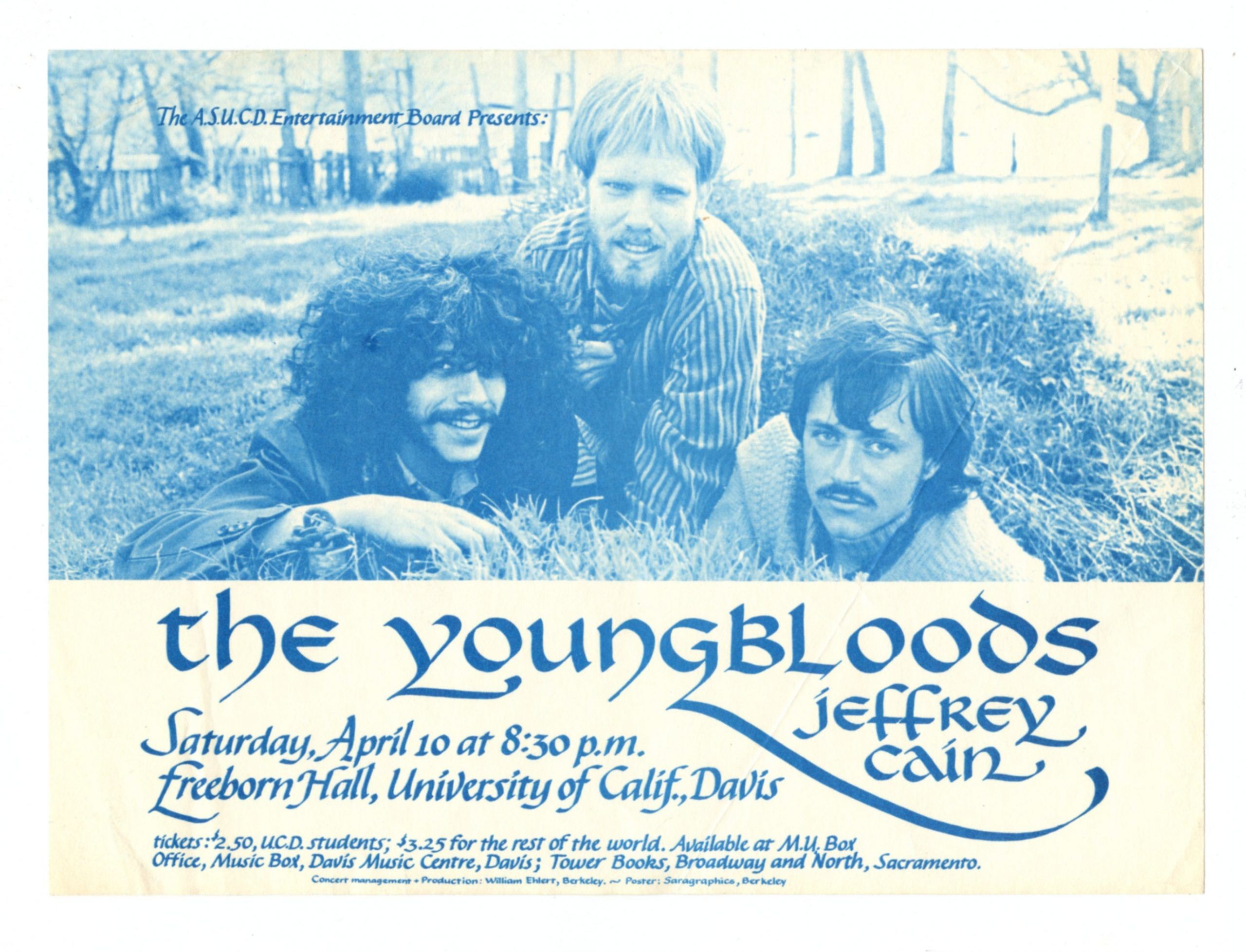 Youngbloods Poster 1972 Apr 30 Freeborn Hall UC Davis