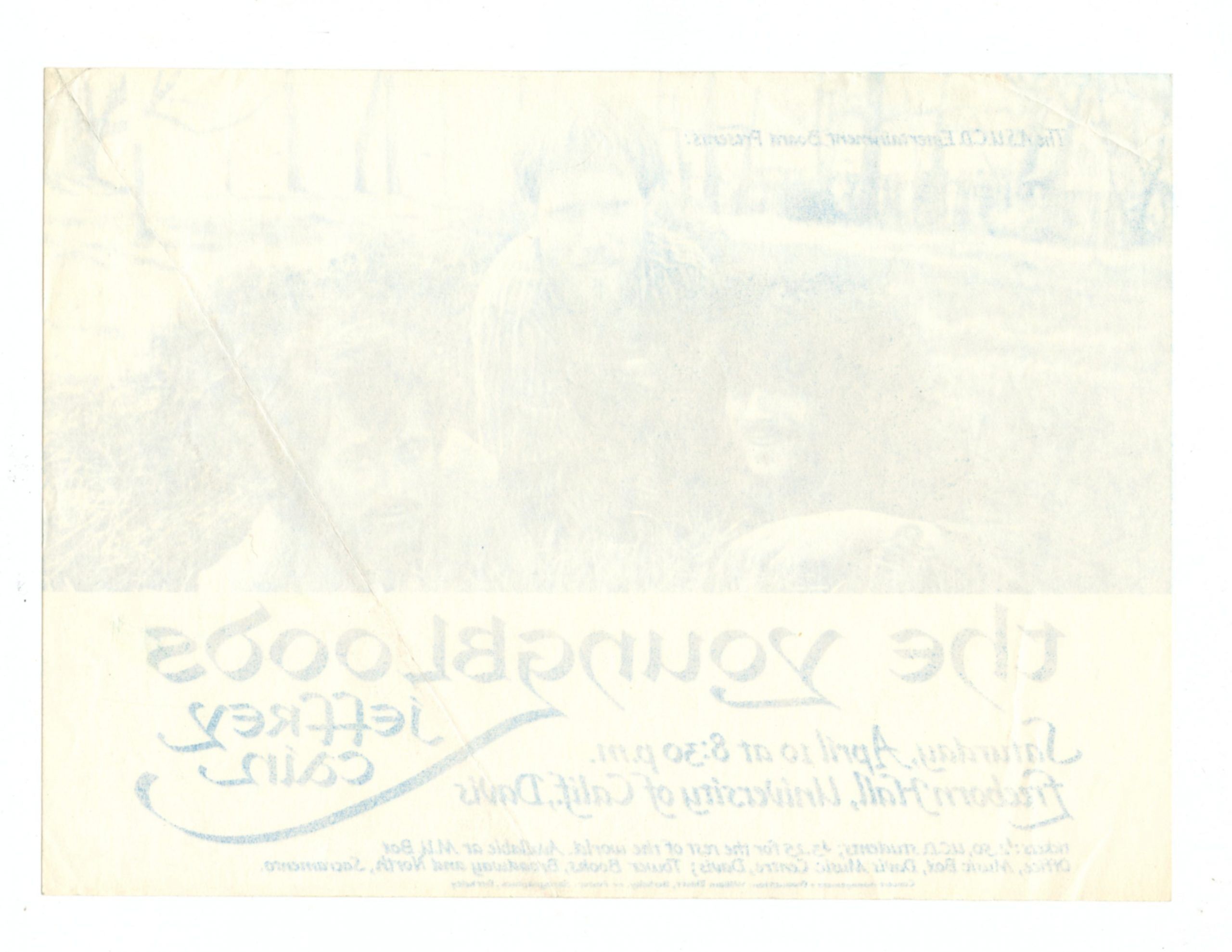 Youngbloods Poster 1972 Apr 30 Freeborn Hall UC Davis