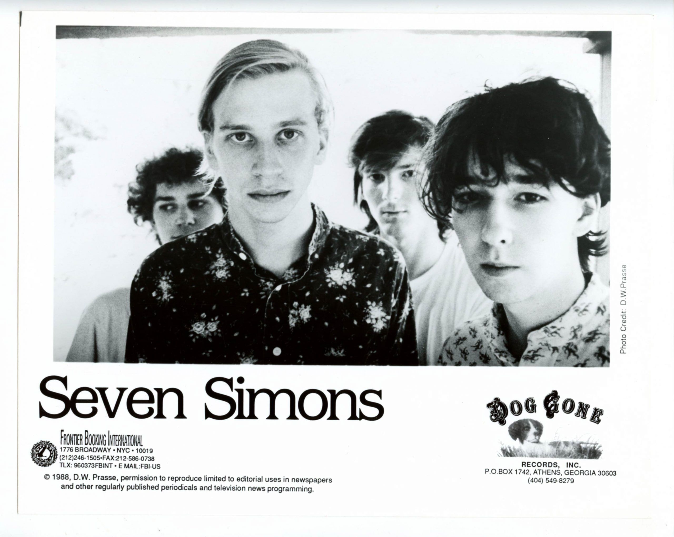 Seven Simons Photo 1988 Dog Gone Records