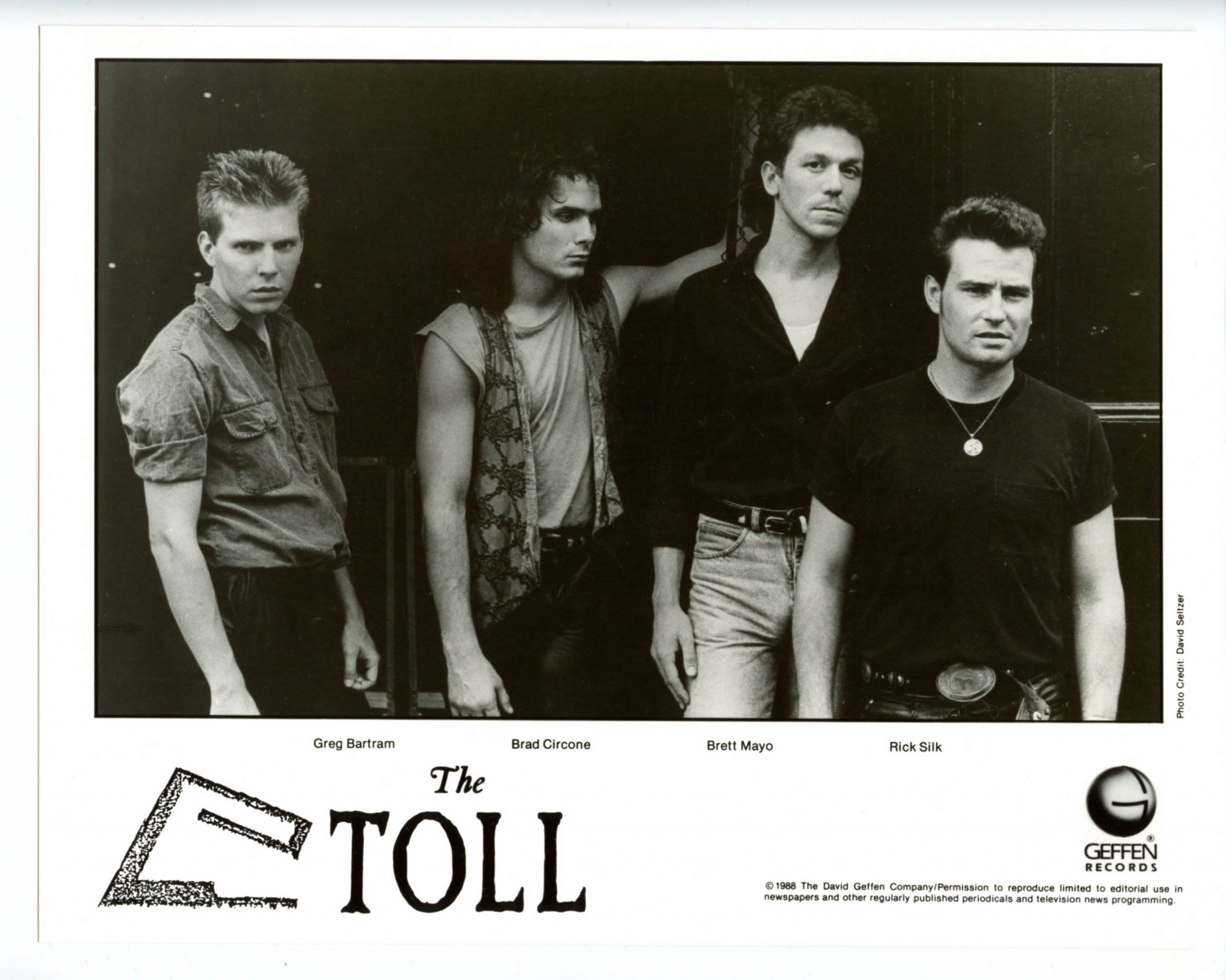 The Toll Photo 1988 Geffen Records