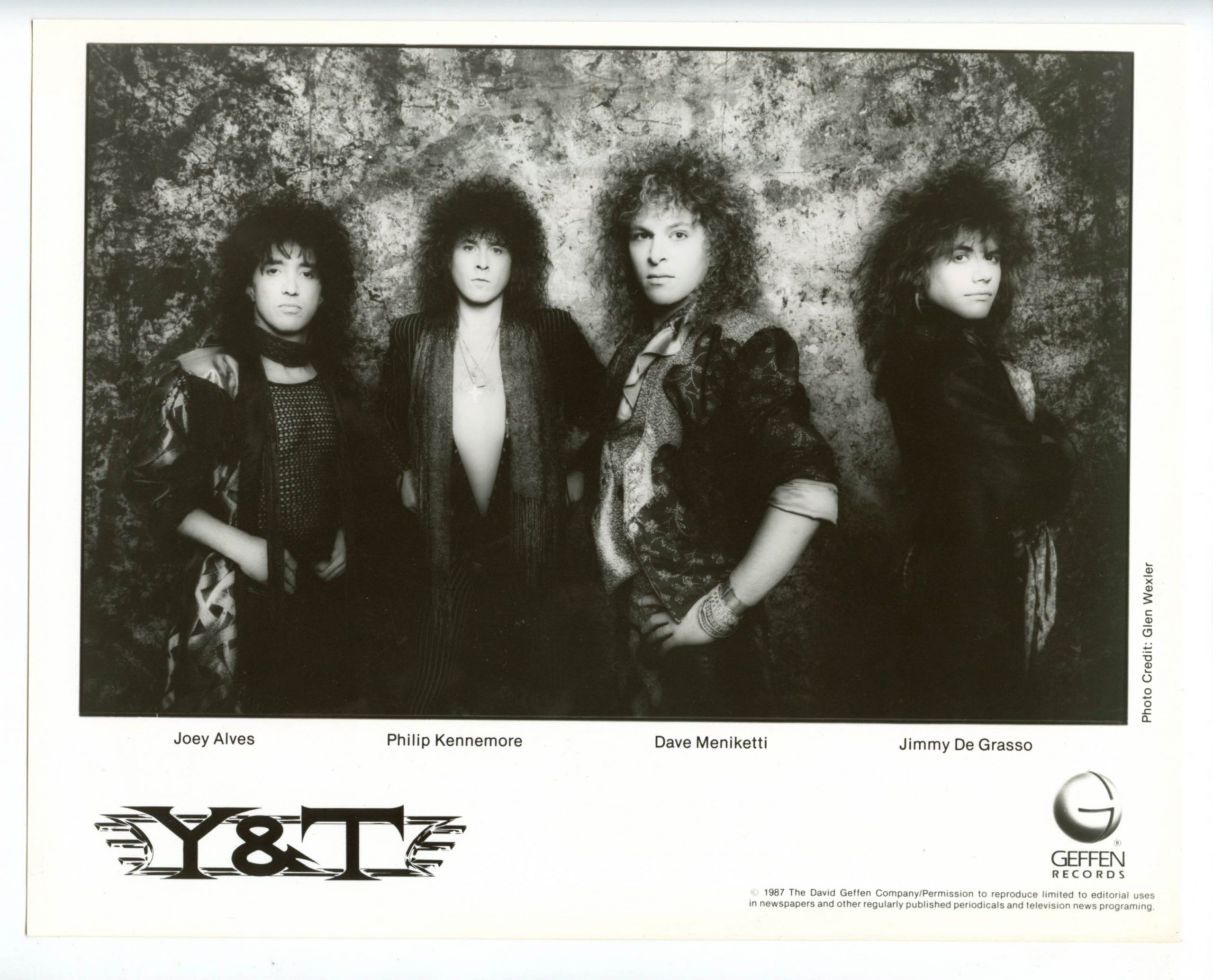 Y & T Photo 1987 Geffen Records