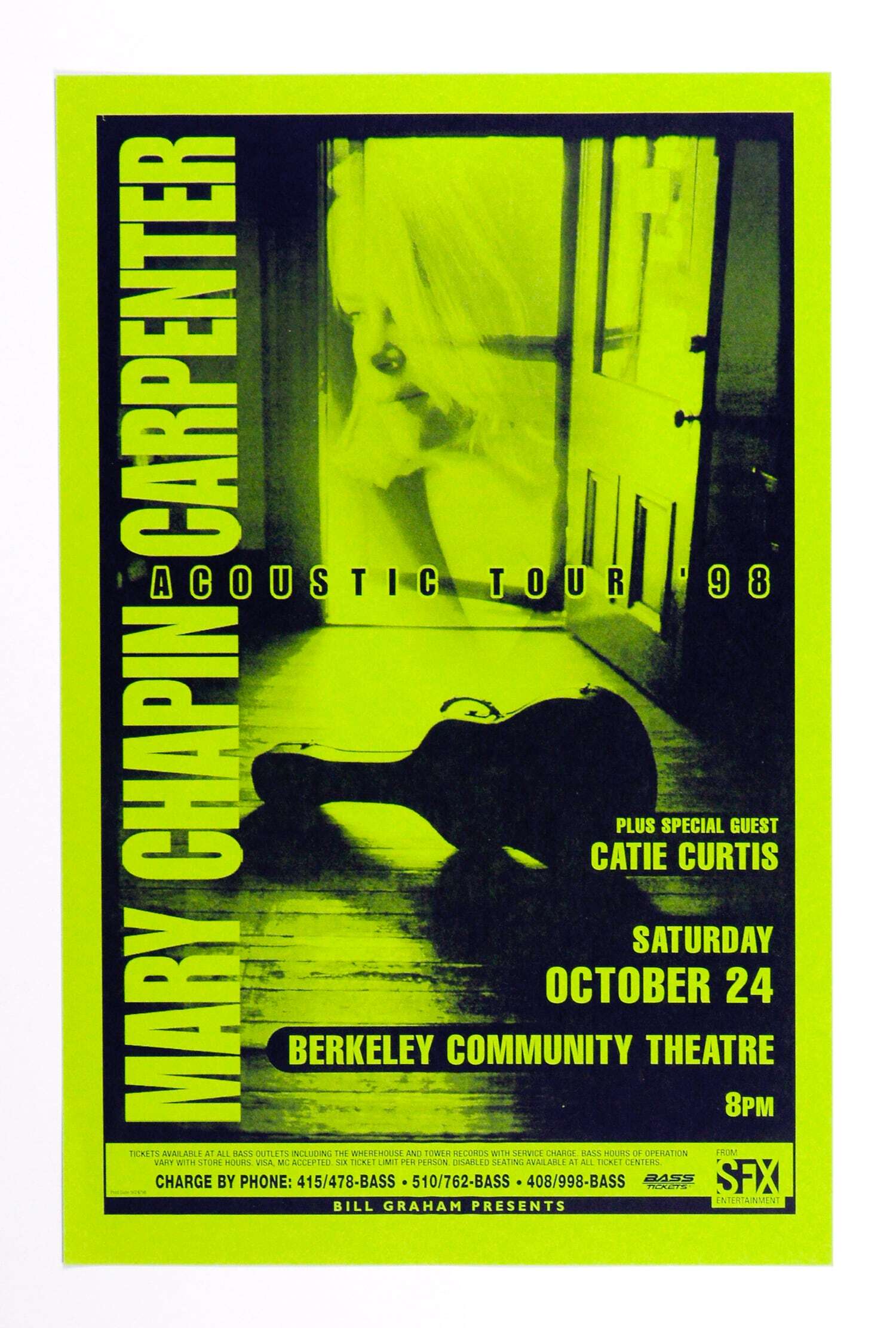 Mary Chapin Carpenter Poster 1999 Oct 24 Berkeley Community Center