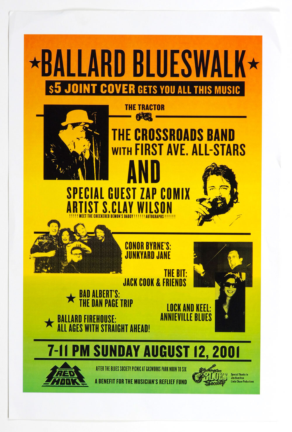 The Crossroads Band Poster 2001 Aug 12 Gasworks Park Seattle