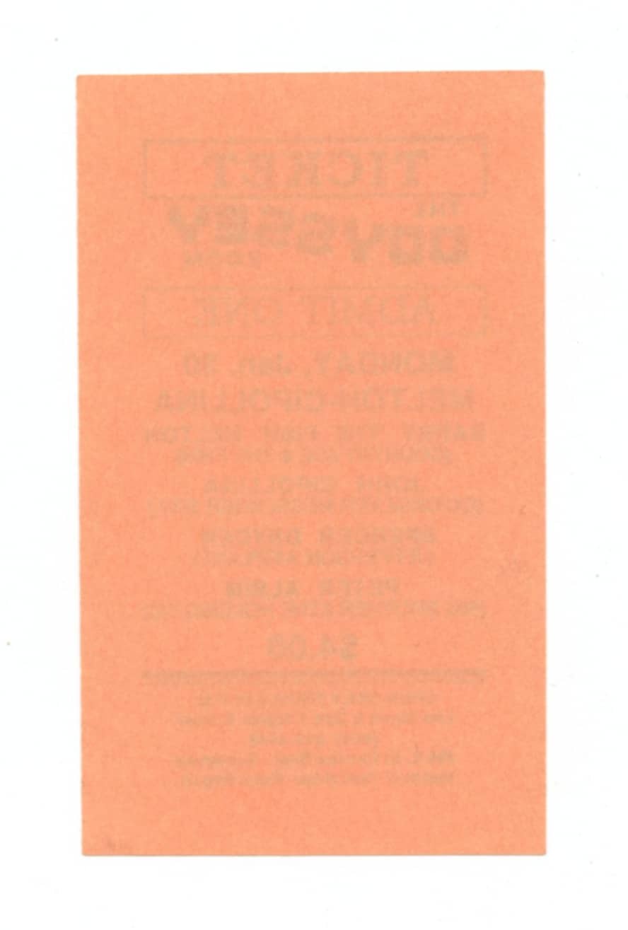 Odyssey Room Ticket Vintage 1984 Berry Melton John Cipollina Spencer Dryden Peter Albin