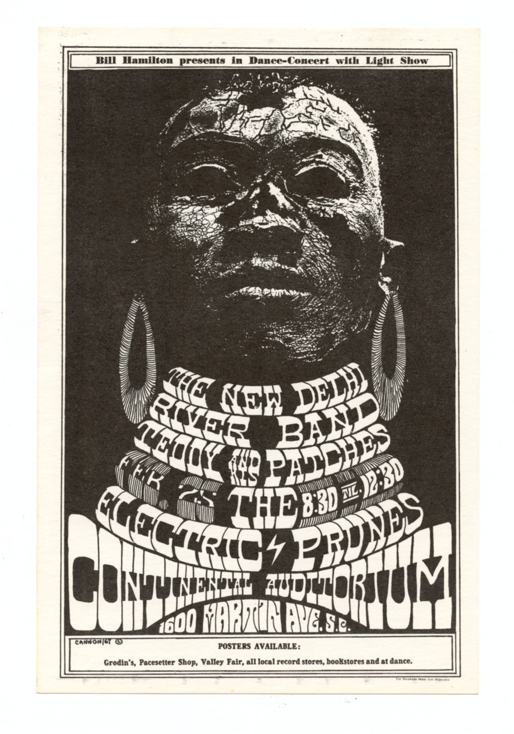 New Delhi River Band Handbill Teddy and his Patches 1967 Continental Auditorium