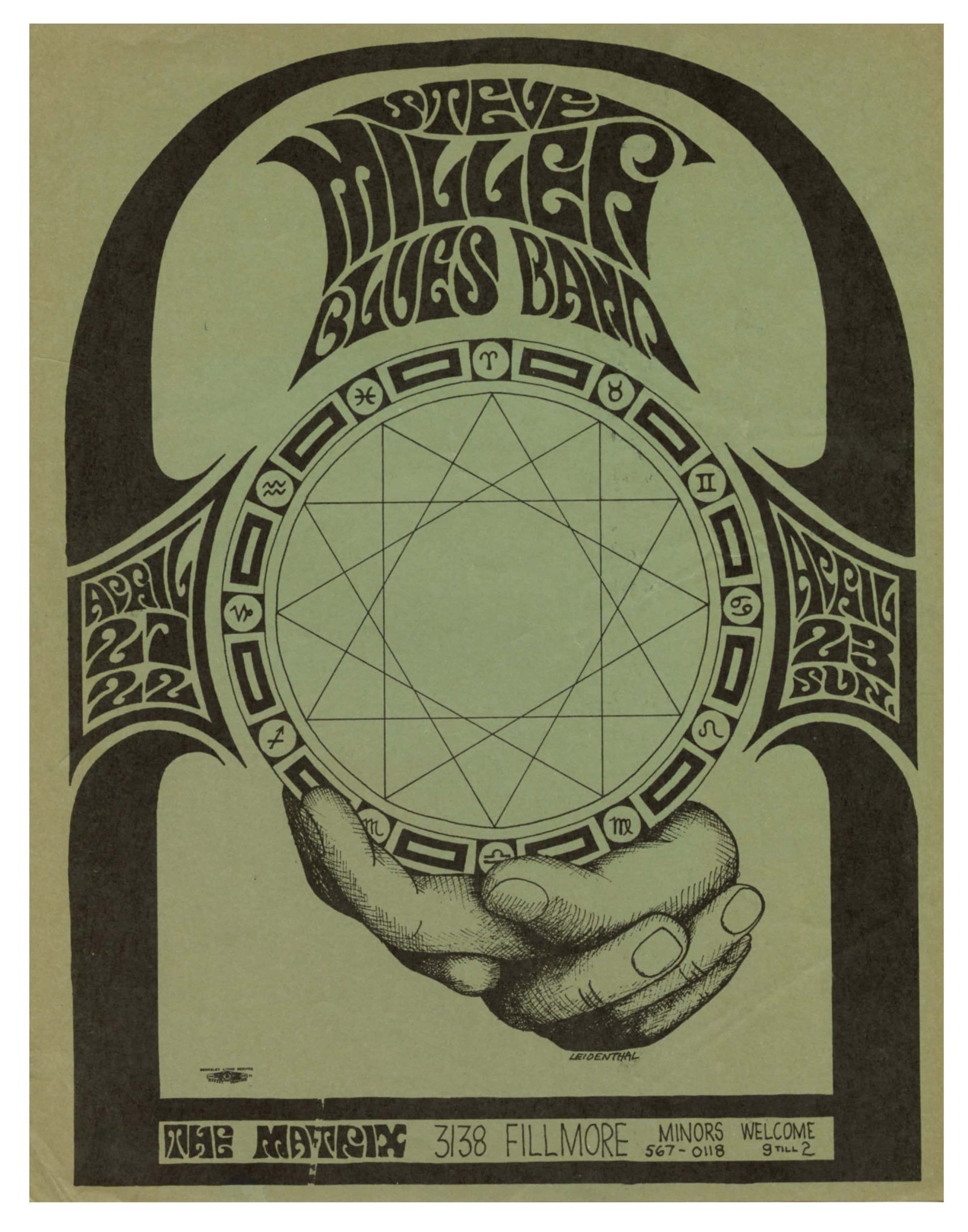 Matrix Handbill 1967 Steve Miller Band 