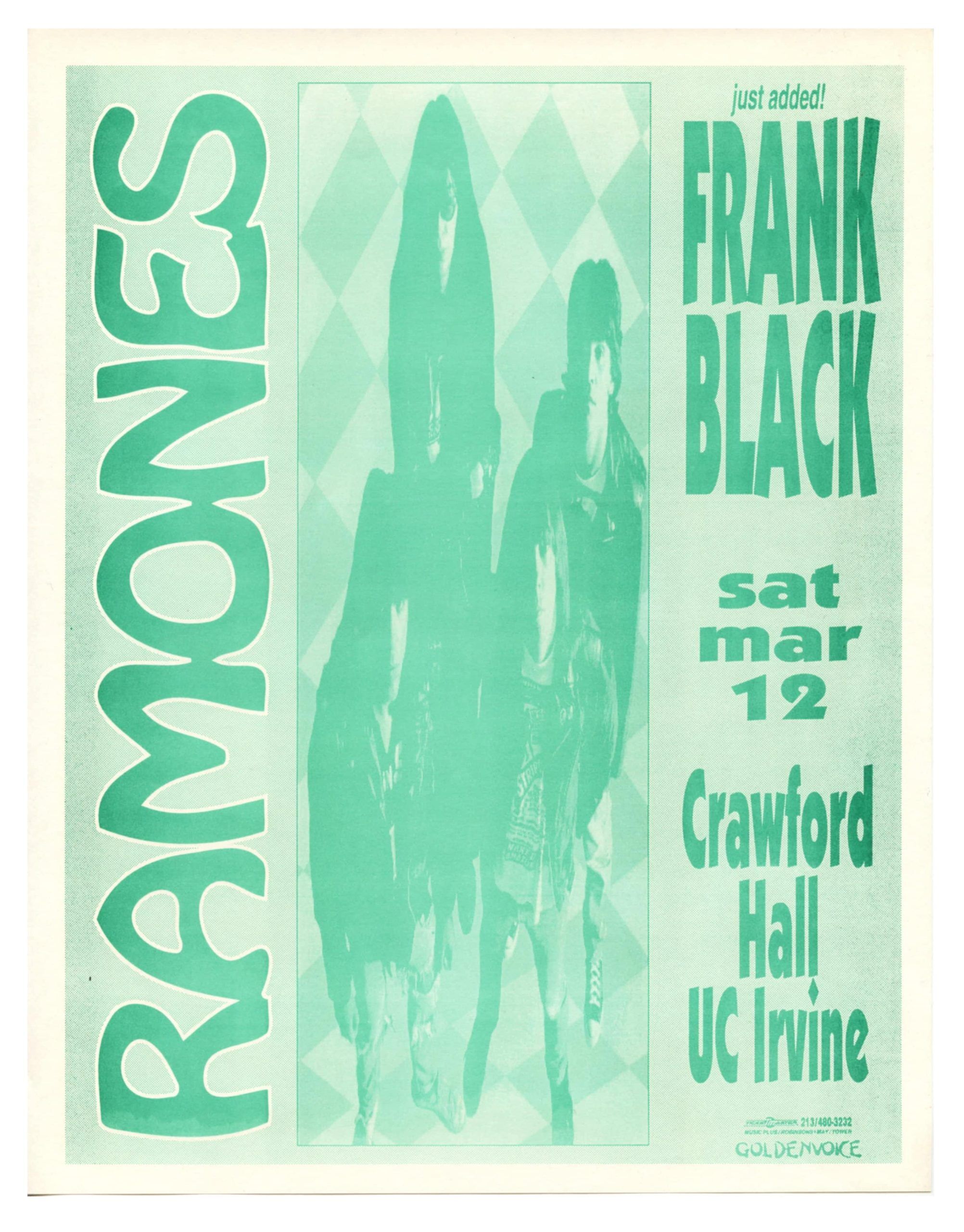 Ramones Handbill 1994 March 12 Crawford Hall Irvine