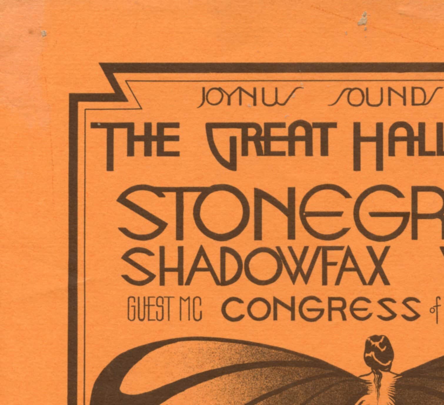 Stoneground Shadowfax Wicca Handbill 1973 Halloween Ball Bermuda Palms