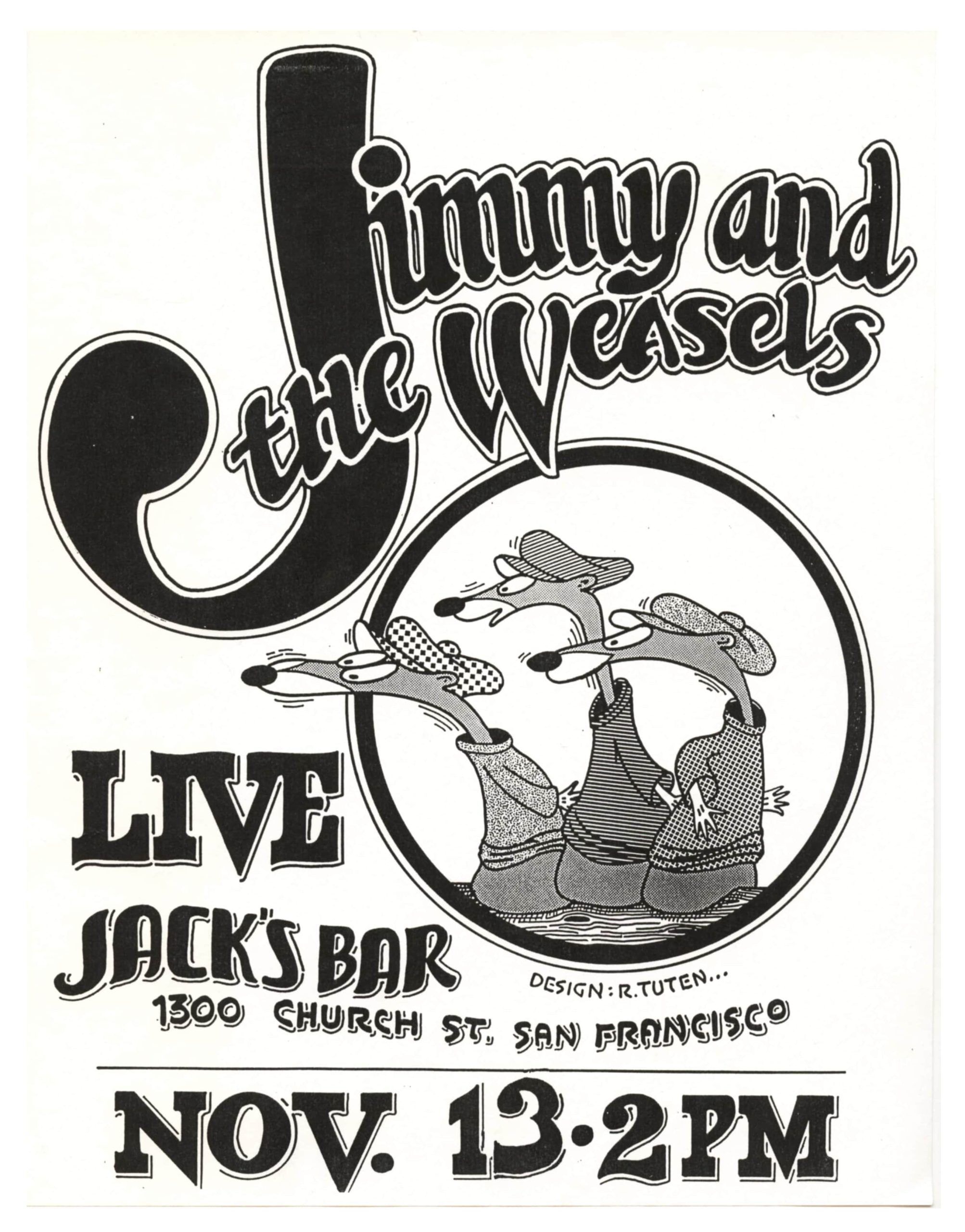 Randy Tuten Handbill for Jimmy and the Weasles 1994