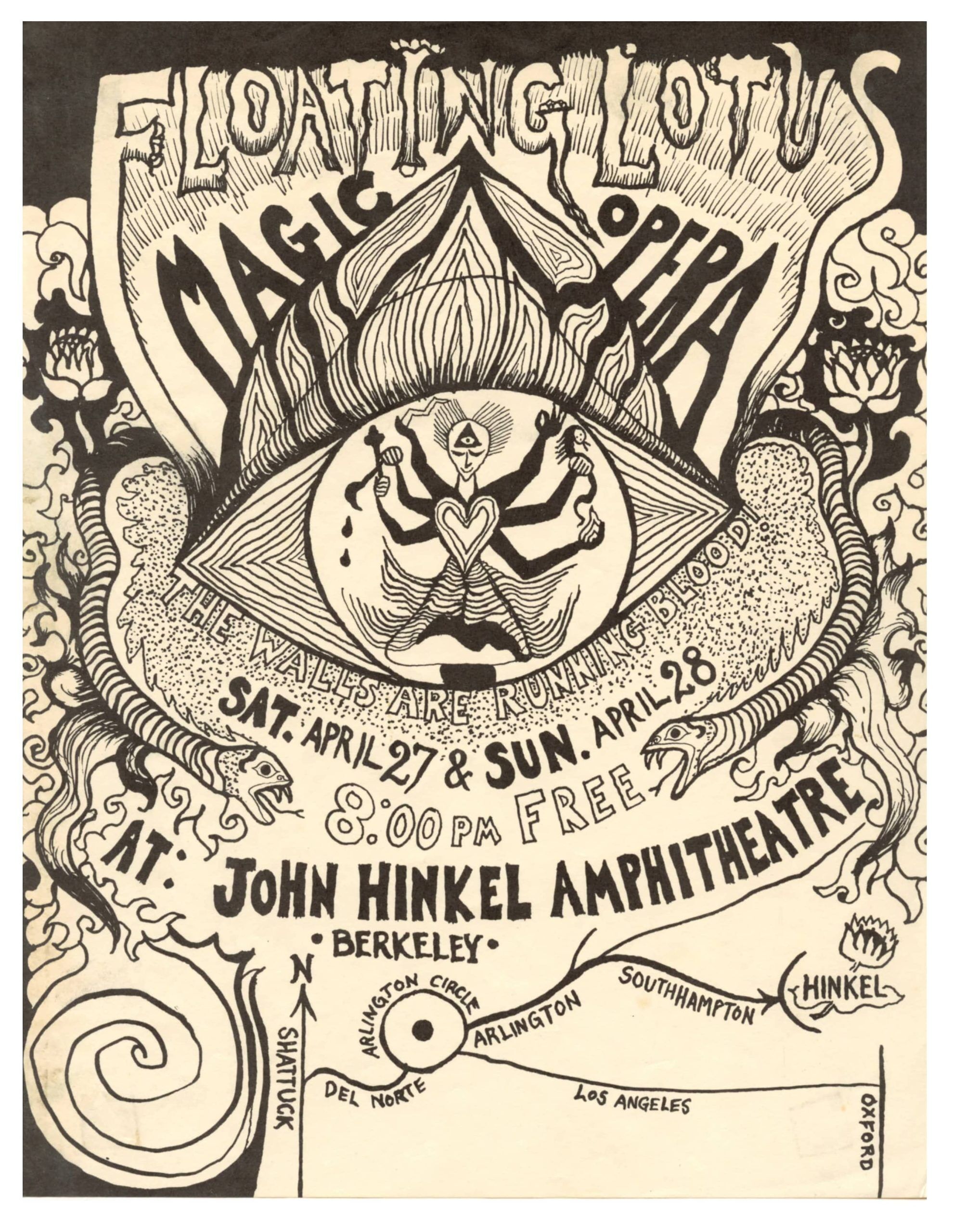 Floating Lotus Magic Opera Company Handbill 1970 Apr 27 Berkeley