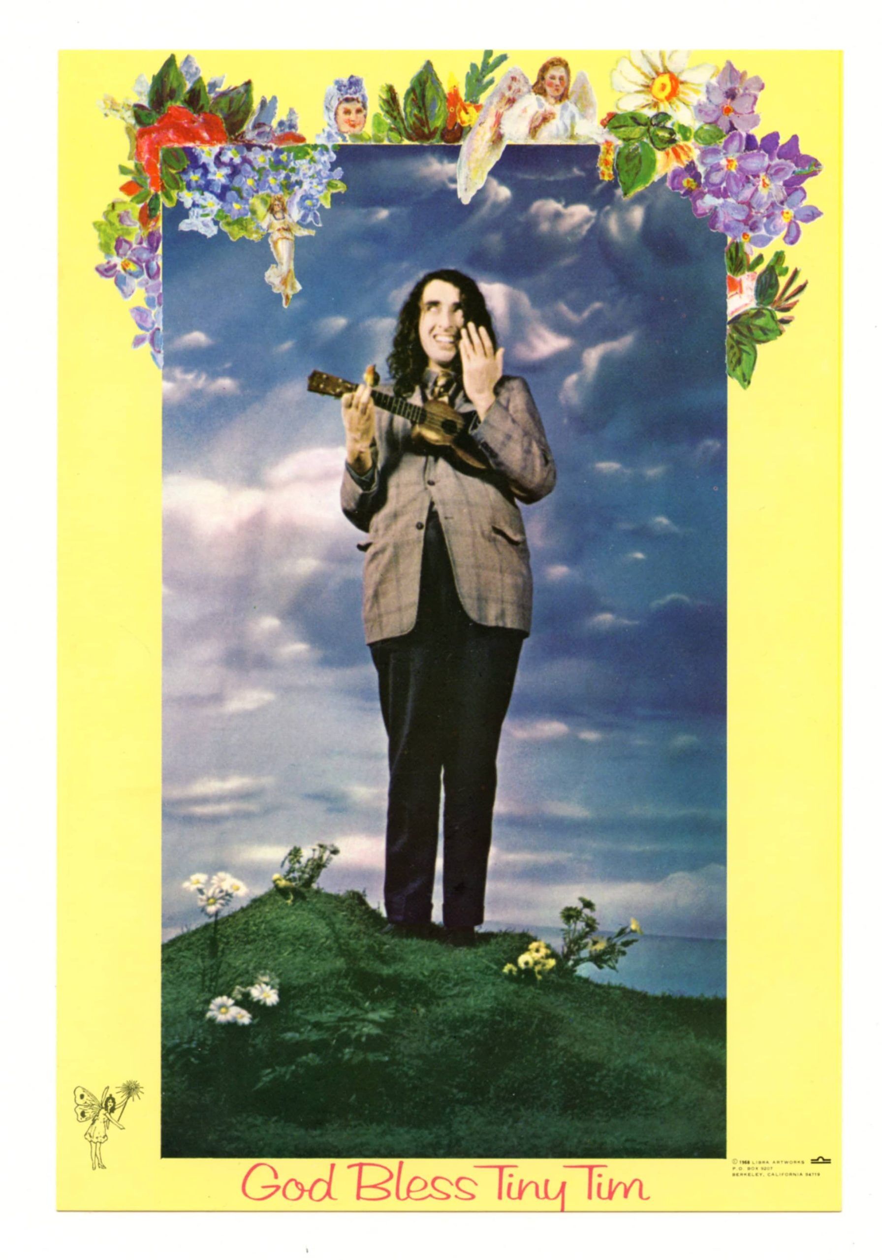 Tiny Tim Postcard 1968 God Bless Tiny Tim Album Promotion