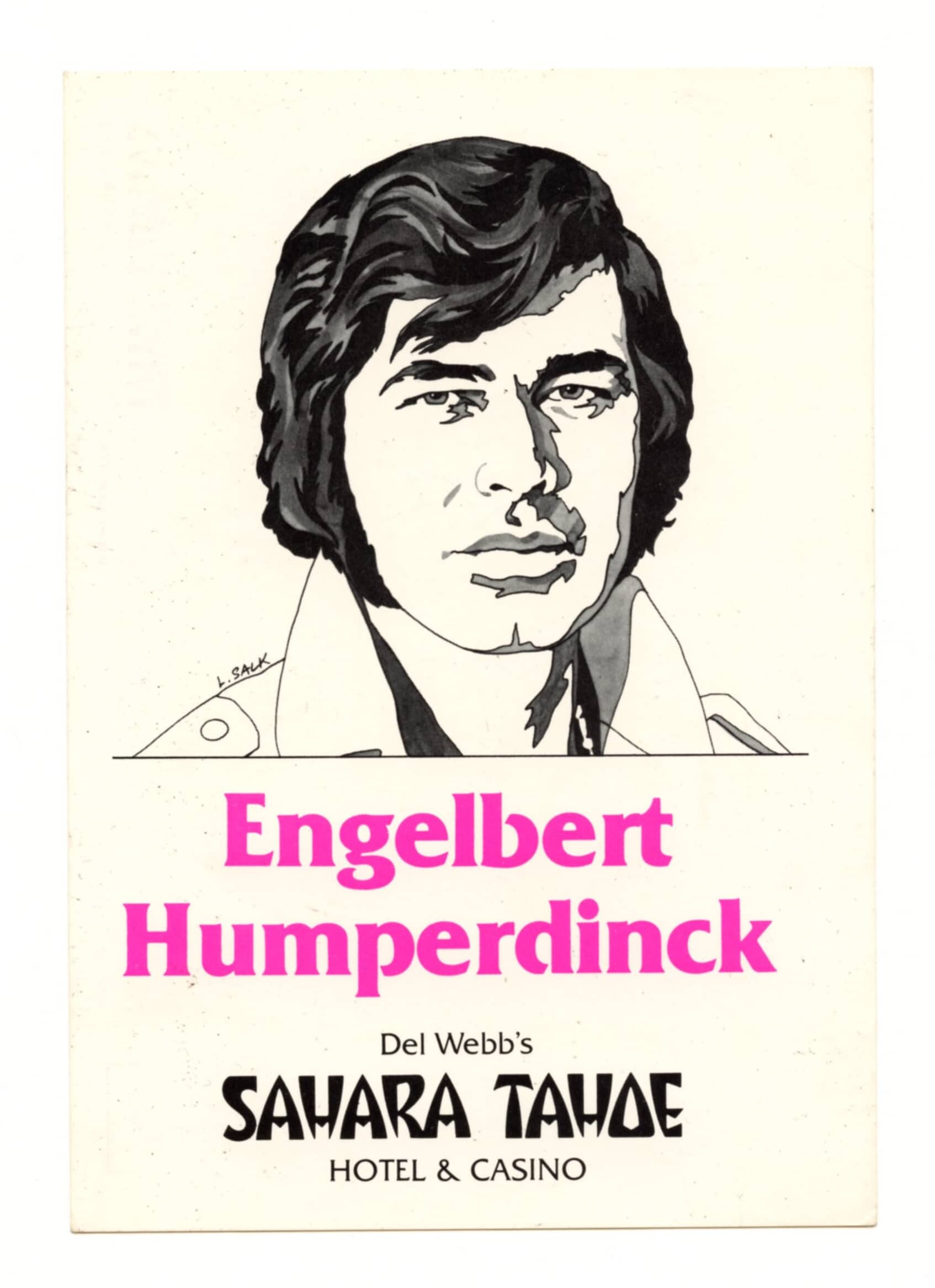 Engelbert Humperdink Postcard Sahara Tahoe 1974