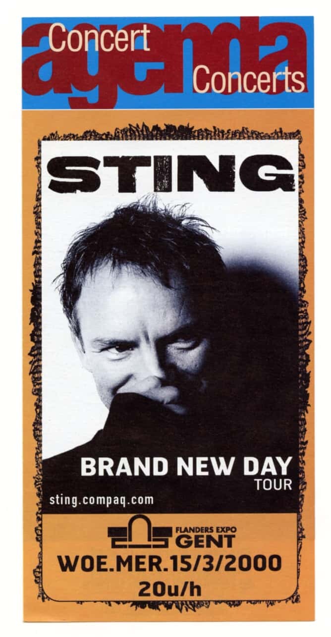 Sting Handbill 2000 March 15 Flanders Expo Belgium