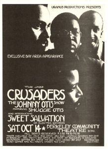 Crusaders Johnny Otis Handbill 1972 Oct 14 Berkeley Community Center Randy Tuten