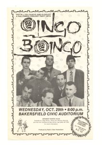 Oingo Boingo Handbill 1987 Oct 29 Bakersfield Auditorium