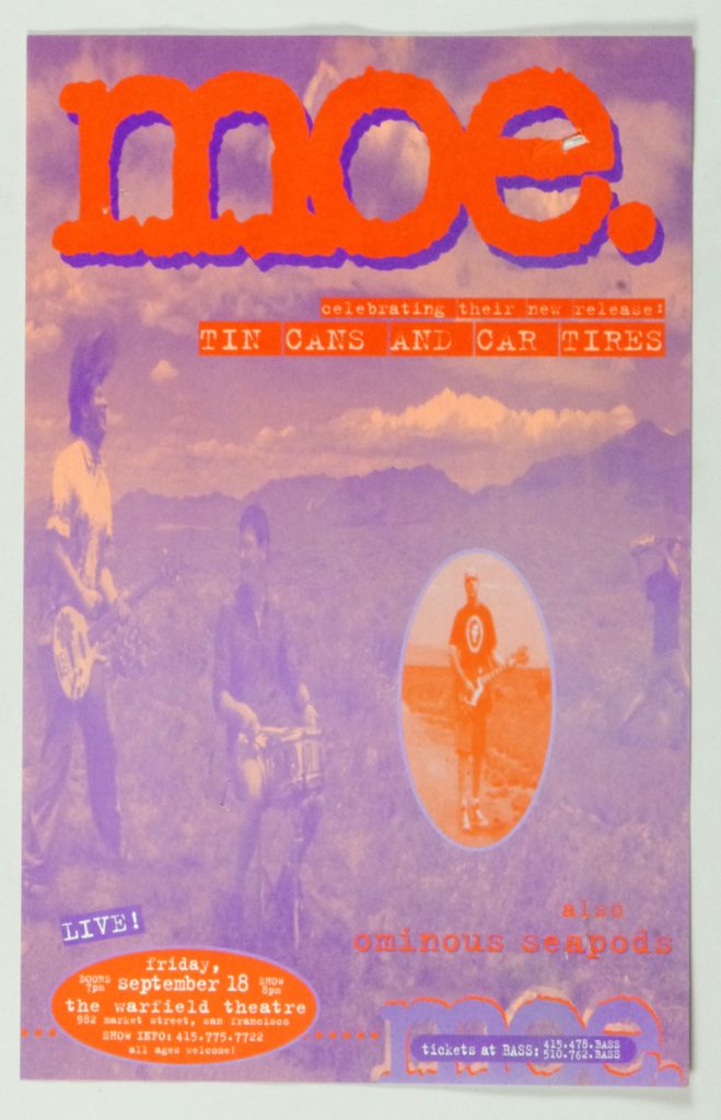 Moe. Poster 1998 Sep 18 Warfield Theatre San Francisco