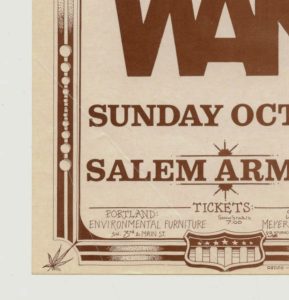 Delaney and Bonnie WAR Handbill Salem Armory 1971 Oct 21 Bruce Webber vf