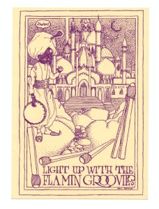 Flamin Groovies Postcard Light Up with the Flamin Groovies 1967 Avalon Ballroom