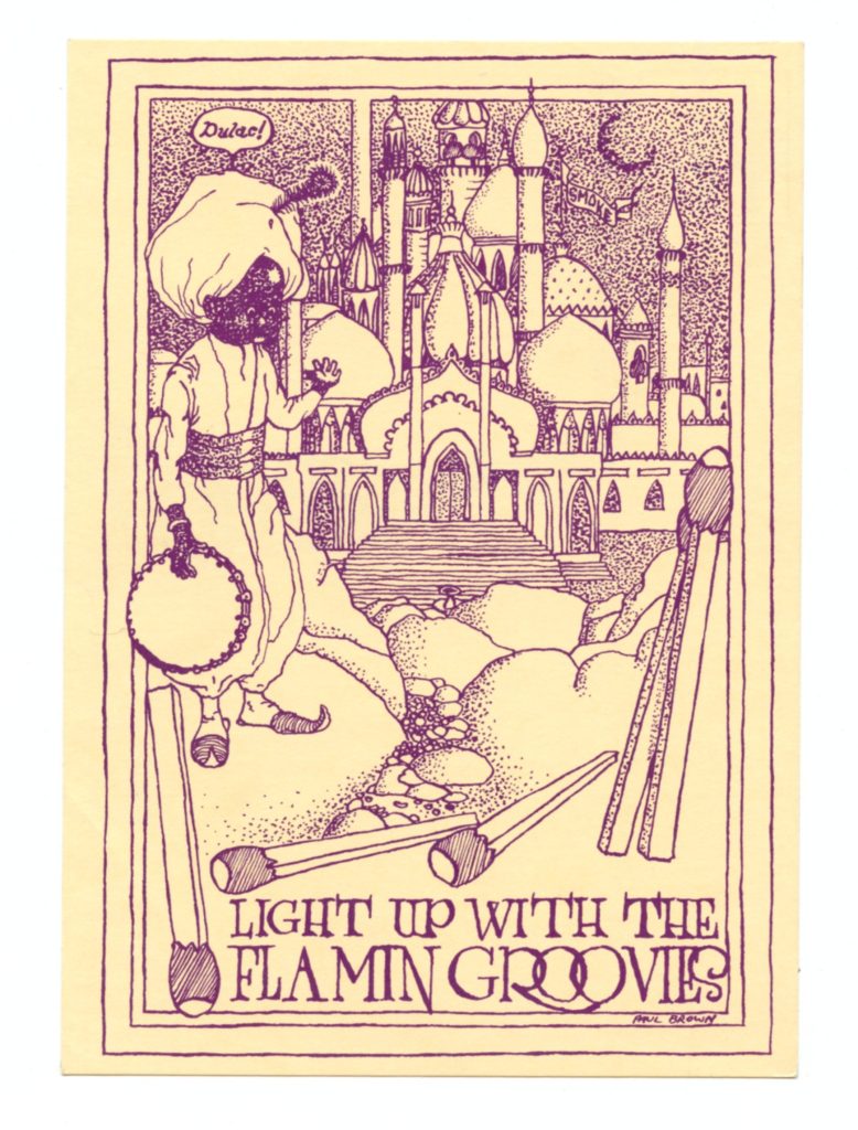 Flamin Groovies Postcard Light Up with the Flamin Groovies 1967 Avalon Ballroom