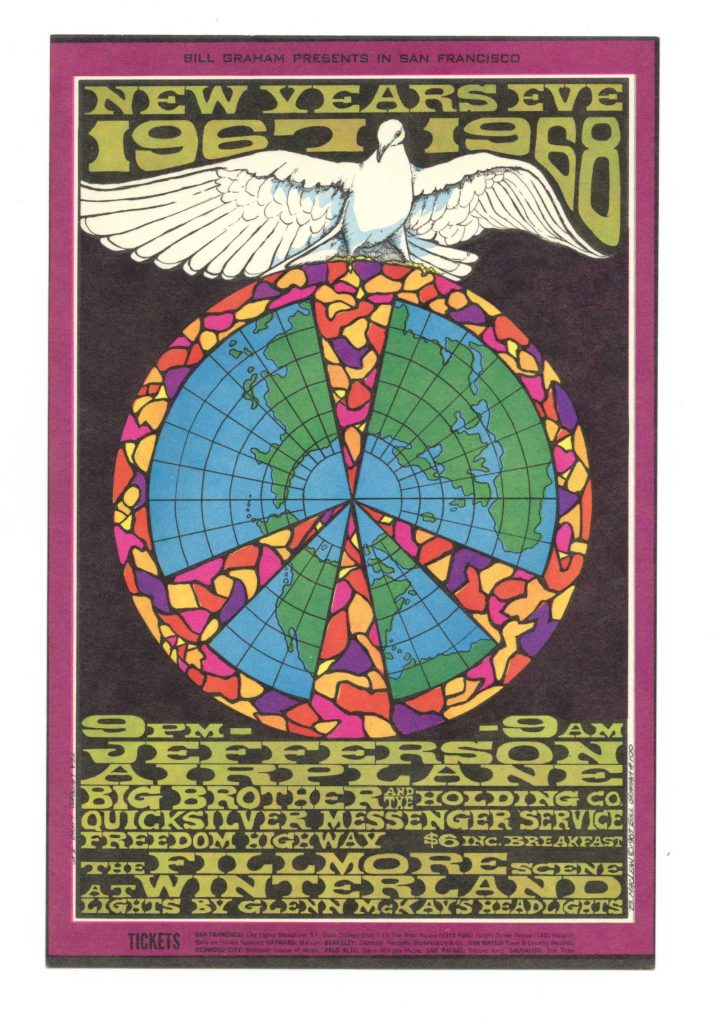 BG 100 Postcard Jefferson Airplane 1967 Dec 31