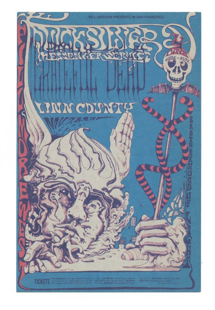 BG 144 Postcard Grateful Dead 1968 Nov 7