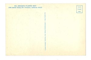 BG 144 Postcard Grateful Dead 1968 Nov 7