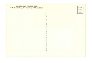 BG 154 Postcard Grateful Dead Blood Sweat and Tears 1969 Jan 24