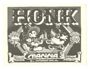 Honk Manna Handbill the Orange County Fairgrounds 1975 May10 Rick Griffin