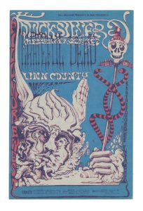 BG 144 Postcard Ad Back Grateful Dead 1968 Nov 7