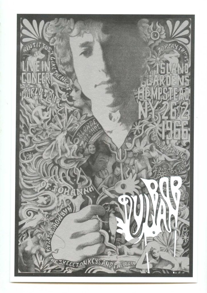 Bob Dylan Handbill Commemorative Island Gardens 1966 Steve Harradine