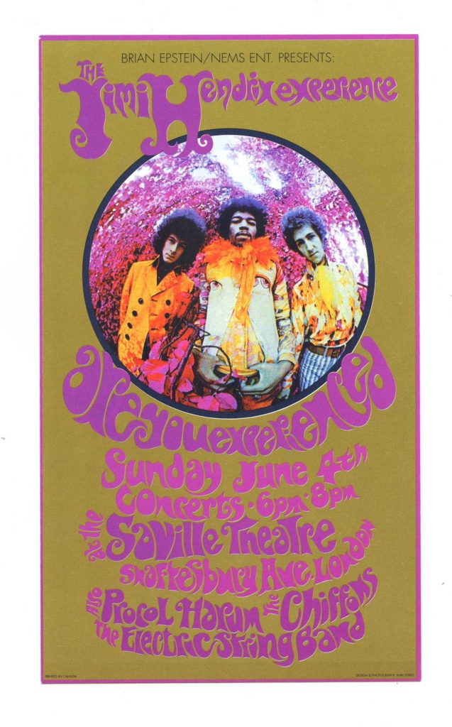 Jimi Hendrix Handbill 1967 Jun 4 Saville Theatre Reprint Bob Masse