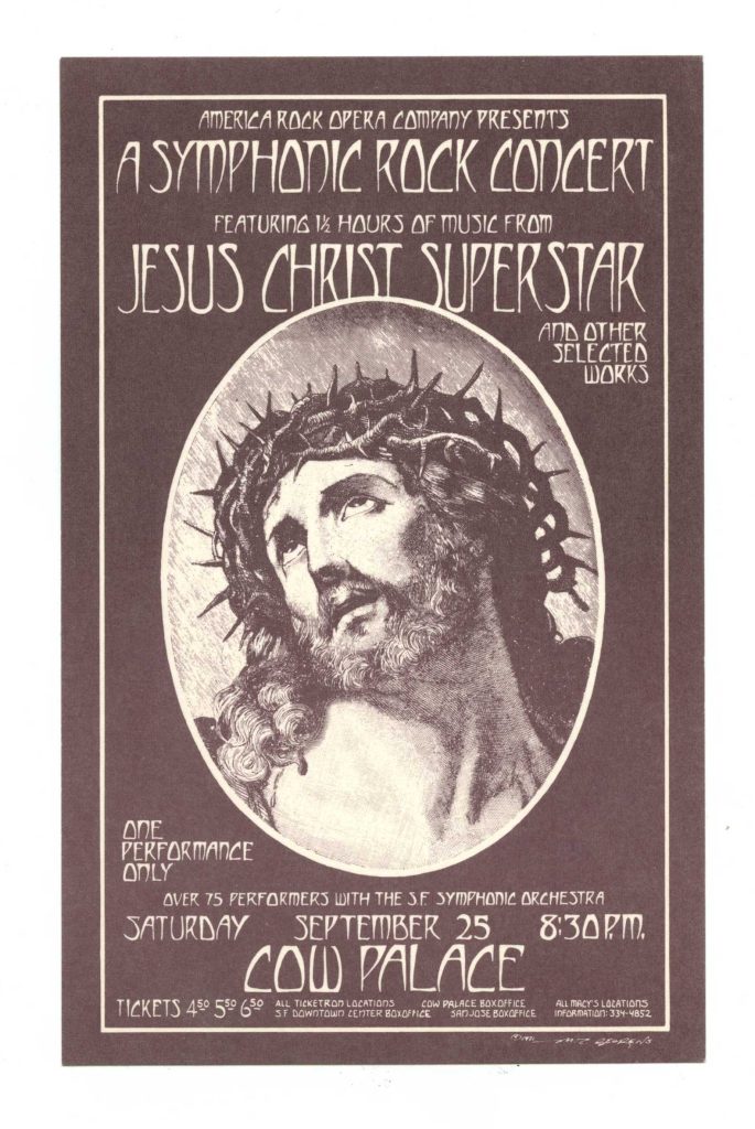 Jesus Christ Superstar Helen Ready Handbill 1971 Cow Palace