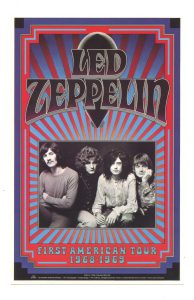 Led Zeppelin Postcard 1968 First American Tour Gary Grimshaw