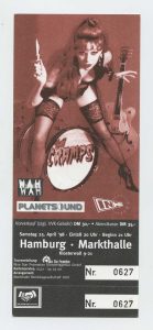 Cramps Ticket Vintage 1998 April 28 Hamburg Germany 