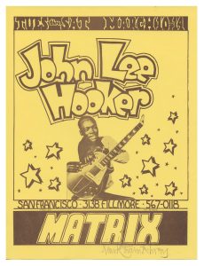 Matrix Handbill 1970 John Lee Hooker Mark T. Behrens signed