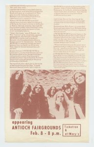 Lynyrd Skynyrd Handbill folded 1974 Contra Costa County Fair Antioch Fairgrounds