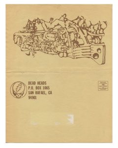 Grateful Dead Fan Club Dead Heads Mailer 1973 Ice Nine Pub Vintage Original